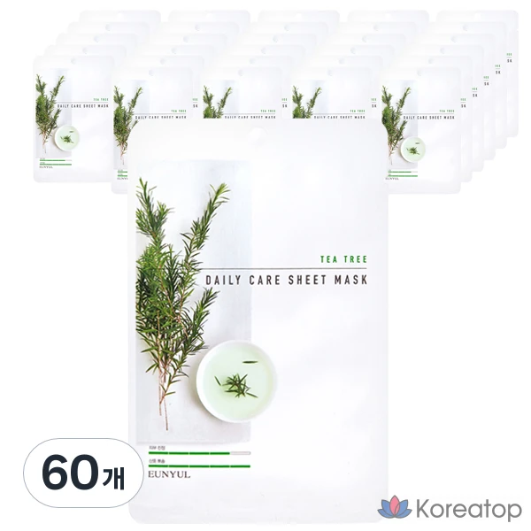 Тканевая маска для лица Eunyul Tea Tree Daily Care Sheet Mask, 60 шт.