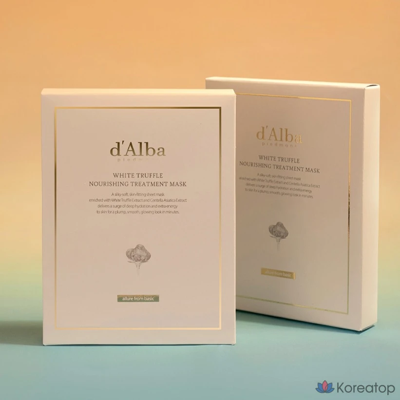 Набор для ухода d'Alba White Truffle Nourishing Treatment Mask 5p + Clean Tea Tree Liposome Cica Calming Mask 5p 2-piece Set, 1 шт.