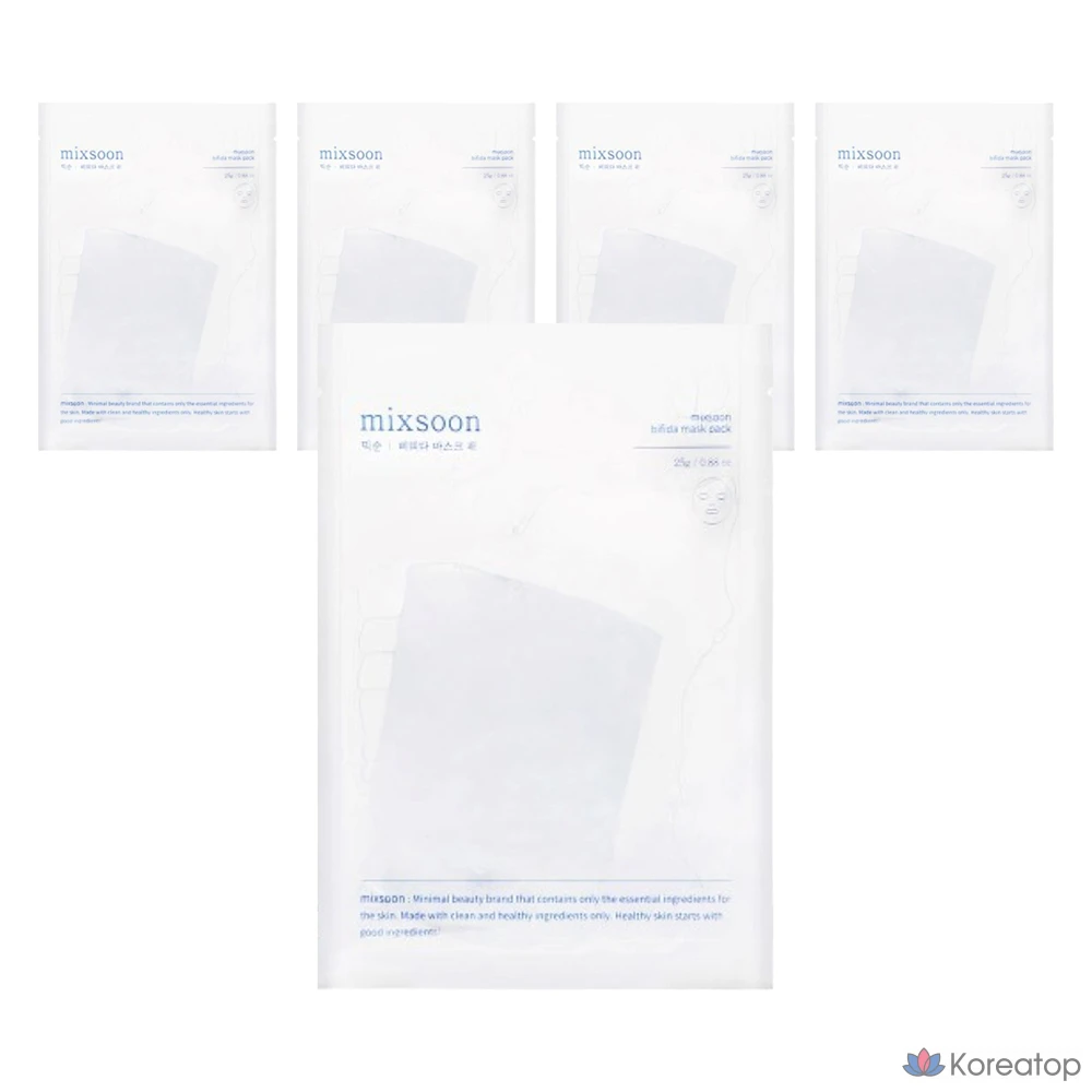Тканевая маска для лица MIXSOON Bifida Mask, 5 шт.