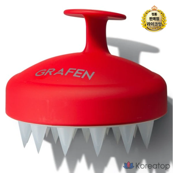 Массажер для кожи головы GRAFEN Edge Finger Scalp Massage Brush, красный, 1 шт.
