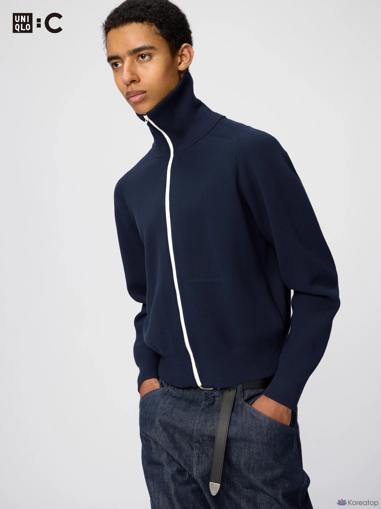 Кардиган на молнии Uniqlo Milano Rib Full Zip, фото 3