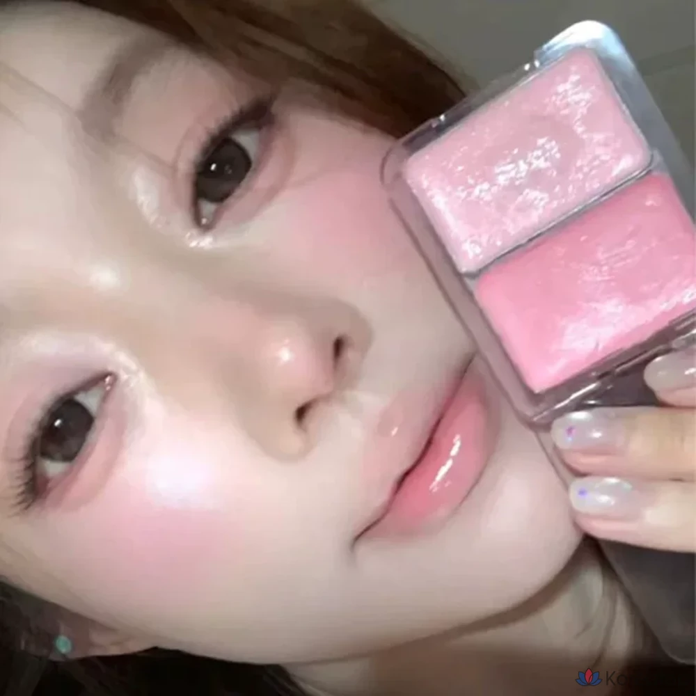 Румяна NAMING Glass Skin Two Tone Blush, оттенок Peach Pink, 1 шт.