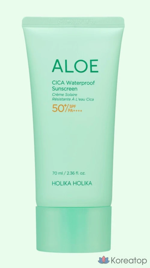 Солнцезащитный крем Holika Holika Aloe Cica Waterproof Sun Cream SPF50+ PA++++, 70 мл, 1 шт.