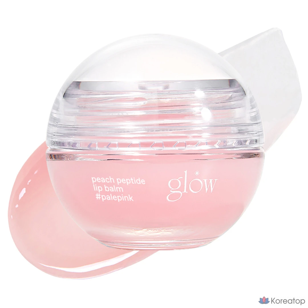 Бальзам для губ Glow Peach Peptide Lip Balm, оттенок Pale Pink, 8 г, 1 шт.