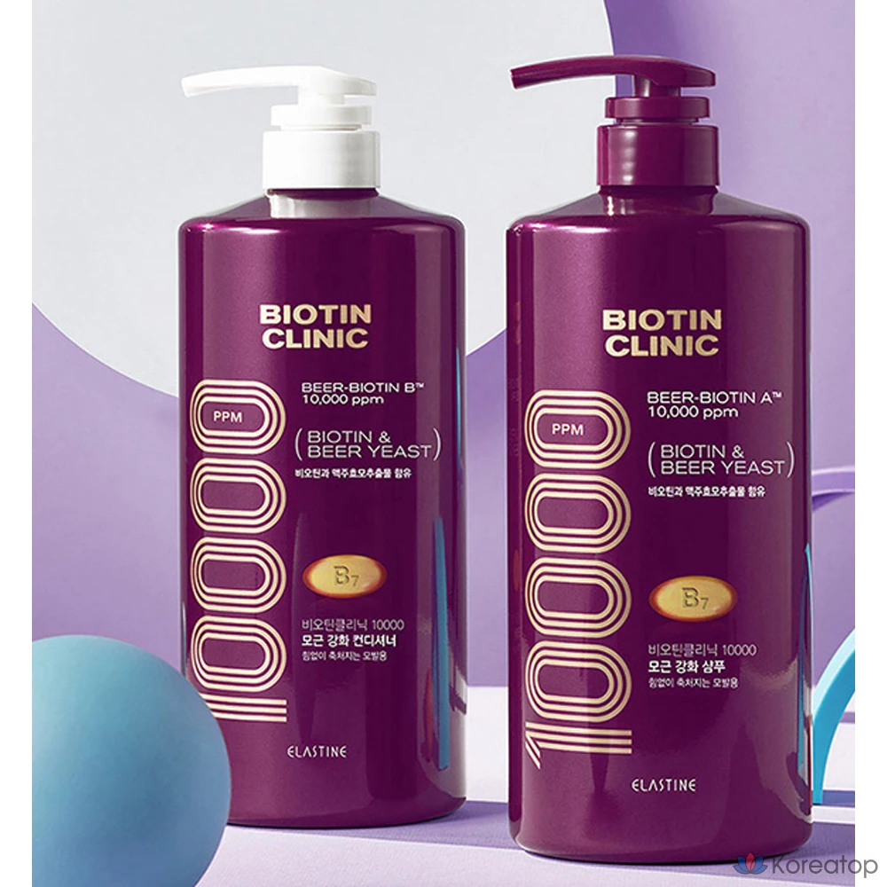 Шампунь Elastine Biotin Clinic Beer Yeast Shampoo, 1 л, 1 шт.