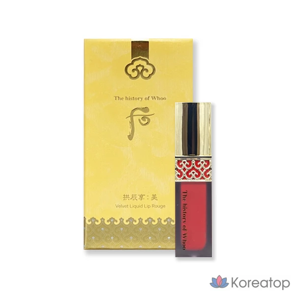 Тинт для губ THE HISTORY OF WHOO Gongjinhyang Mi Velvet Liquid Lip Rouge, оттенок 88 Brick Rose, 6 г, 1 шт.