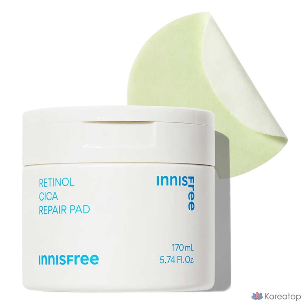 Пэды для лица Innisfree Retinol Cica Pad, 170 мл, 1 шт.