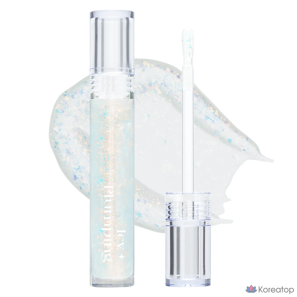 Блеск для губ MERZY Icy Plumping Lip Gloss, оттенок IP1 Icy Flake, 4.5 г, 1 шт.