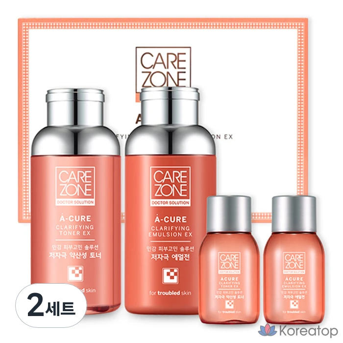 Набор для ухода Carezone Acure Clarifying Toner EX + Emulsion EX 2-piece Set, 2 шт.