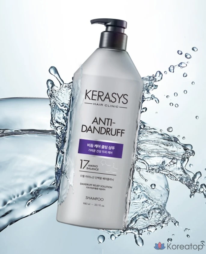 Шампунь KeraSys Scalp Dandruff Care Cooling Protein Shampoo, 980 мл, 1 шт., фото 3
