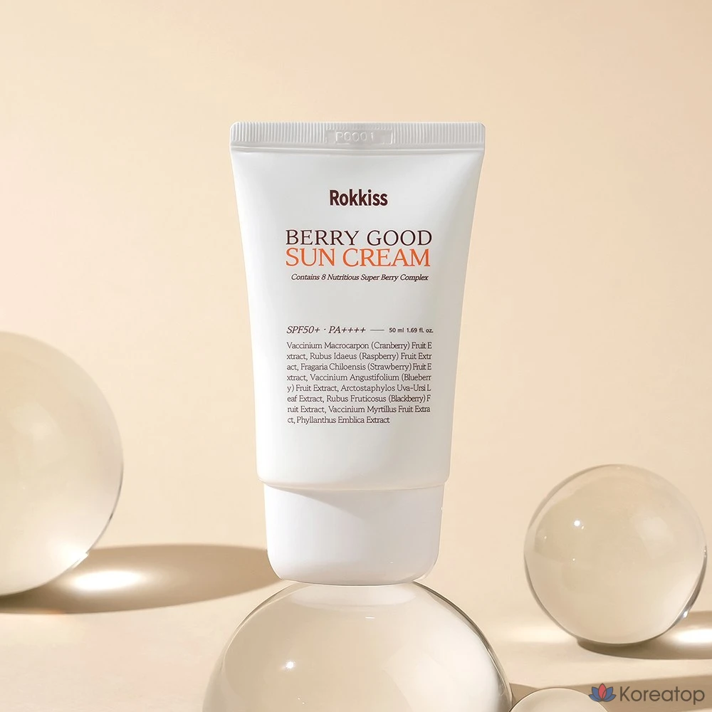 Солнцезащитный крем Rokkiss Berry Good Yumugiacha Sun Cream SPF50+ PA++++, 50 мл, 1 шт.