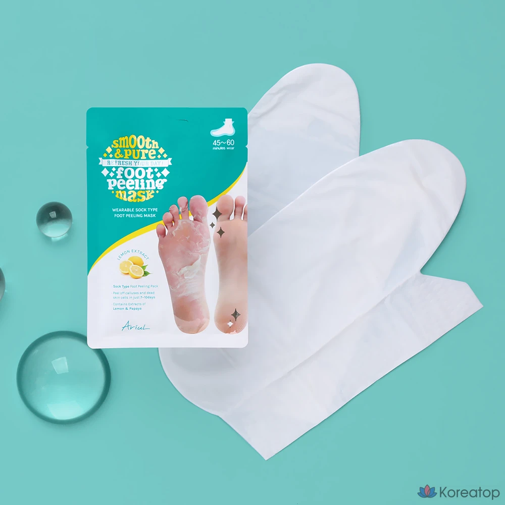 Пилинг-маска для ног Ariul Smooth & Pure Foot Peeling Mask, 34 г, 50 шт., фото 3