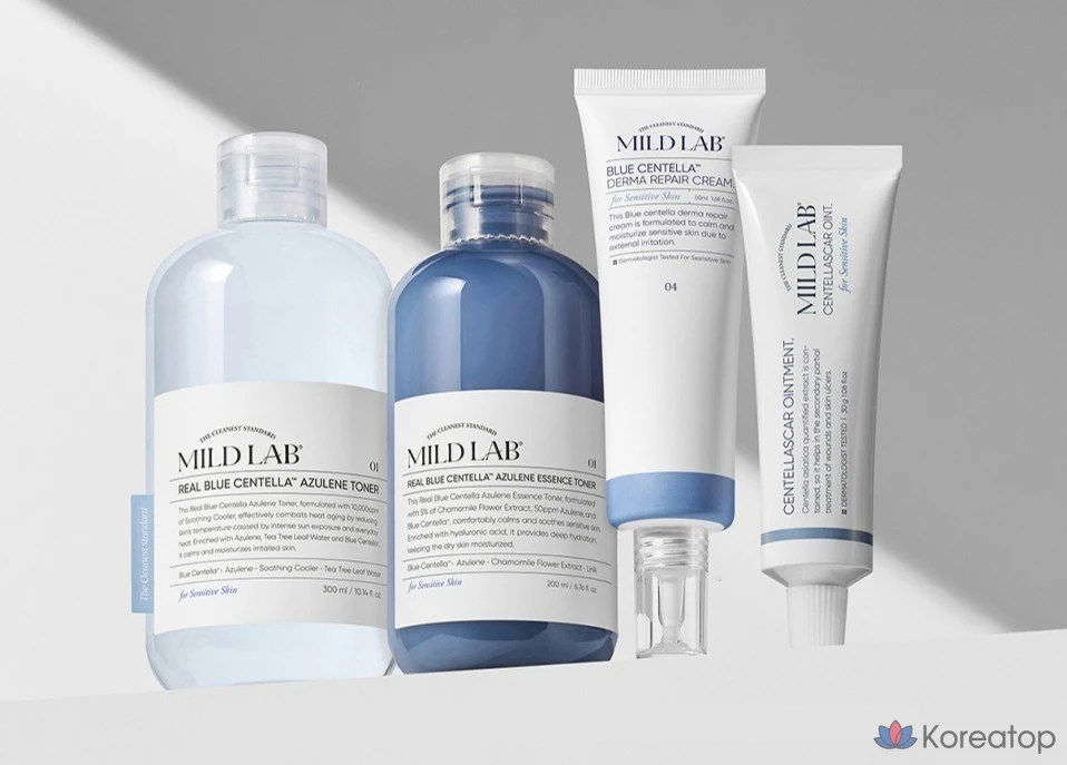 Тонер Mild Lab Real Blue Centella Azulene Essence Toner, 200 мл, 1 шт.