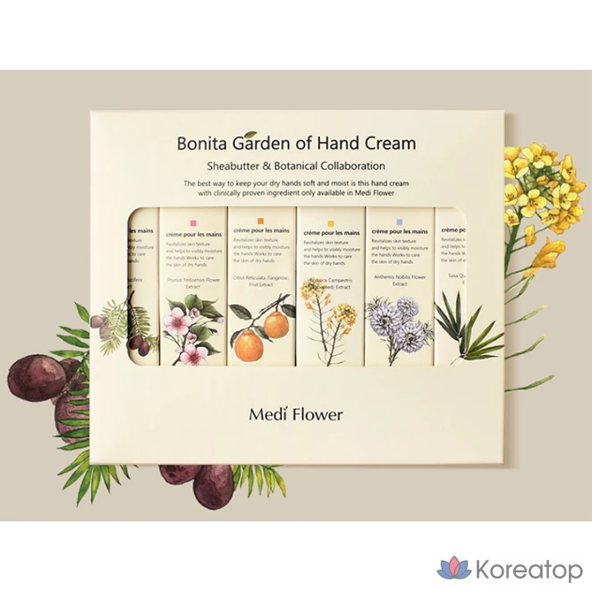 Набор для ухода MediFlower Bonita Garden 6-piece Hand Cream Set + Shopping Bag, 2 шт.