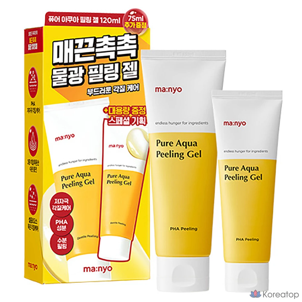 Пилинг Manyo Pure Aqua Peeling Gel, 120 мл + 75 мл, 1 шт.