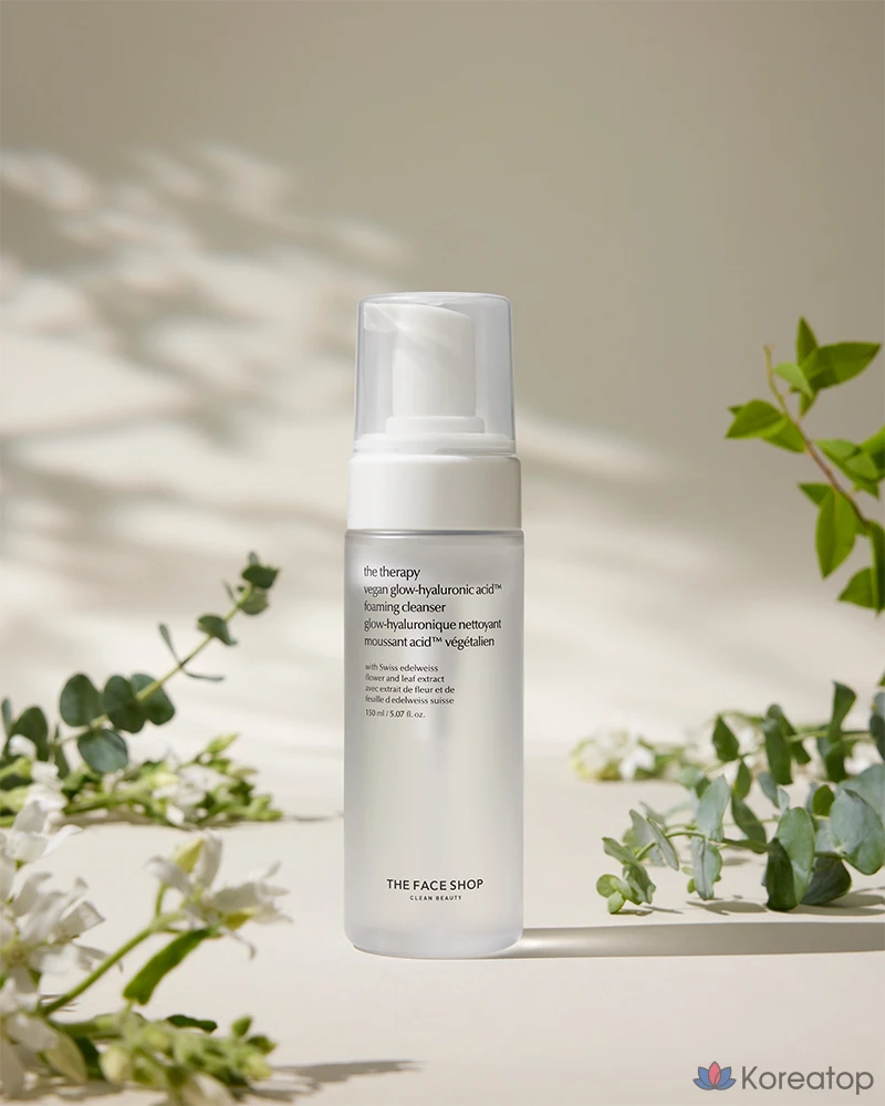 Пенка для умывания The Face Shop The Therapy Glow Hyaluronic Acid Bubble Foam Cleanser, 150 мл, 1 шт.