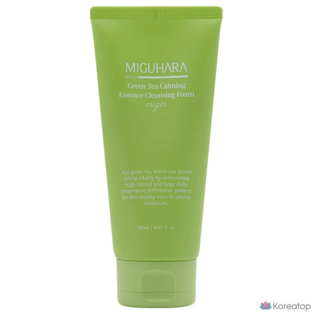 Очищающая пенка Miguhara Green Tea Calming Essence Cleansing Foam Origin, 120 мл, 1 шт.