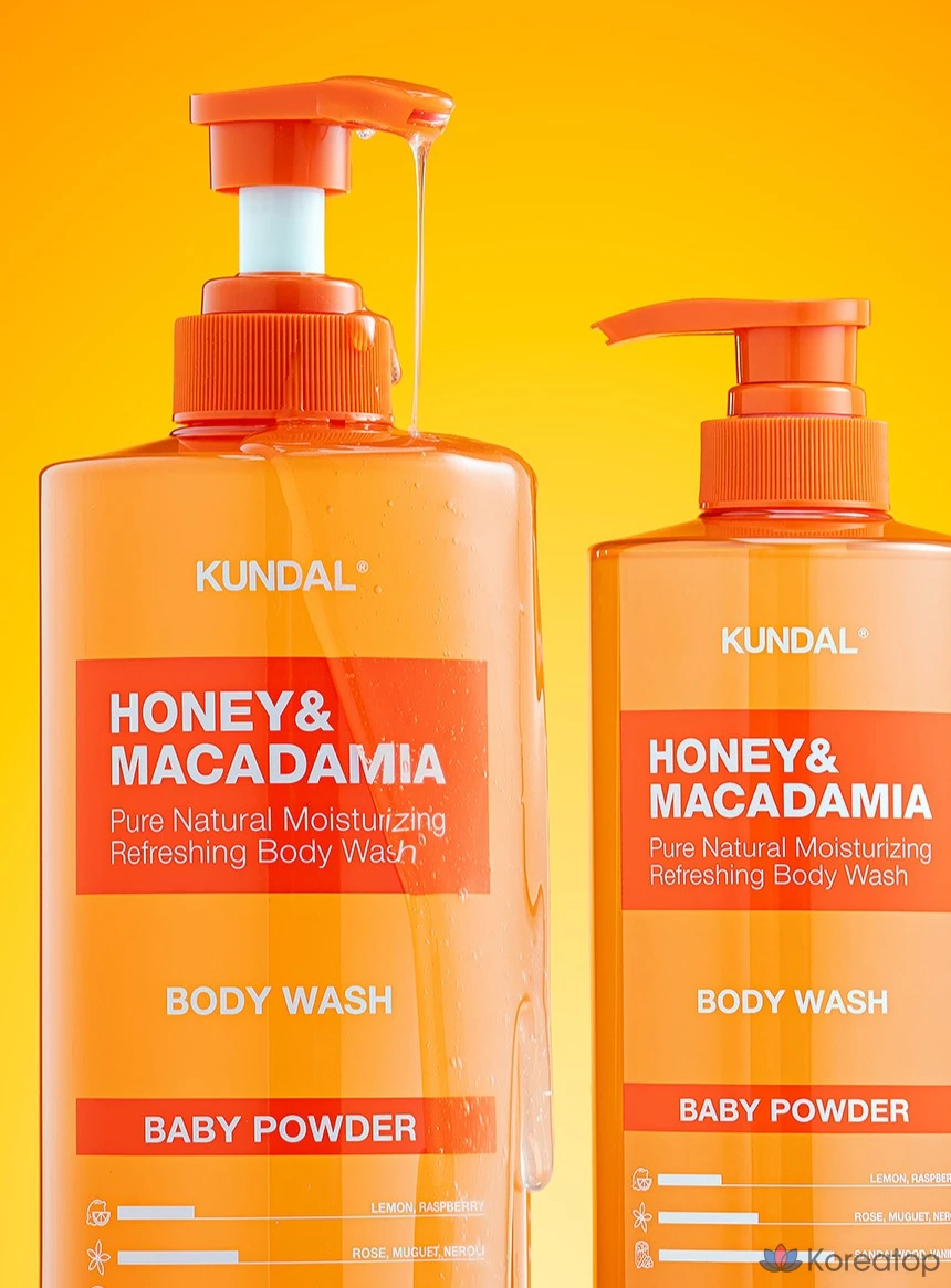 Гель для душа Kundal Honey & Macadamia Pure Body Wash, аромат White Musk, 1.058 л, 1 шт., фото 3