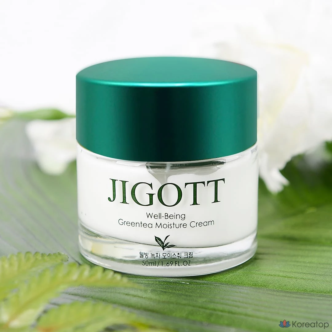 Набор для ухода Jigott Wellbeing Green Tea 3-piece Set (Toner + Lotion + Cream), 1 шт.