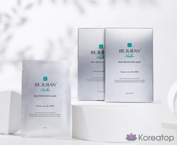 Тканевая маска для лица Rejuran Healer Skin Protection Mask, 27 мл, 5 шт., фото 9