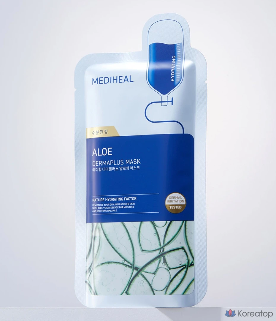 Тканевая маска для лица MEDIHEAL Derma Plus Aloe Mask, 10 шт.