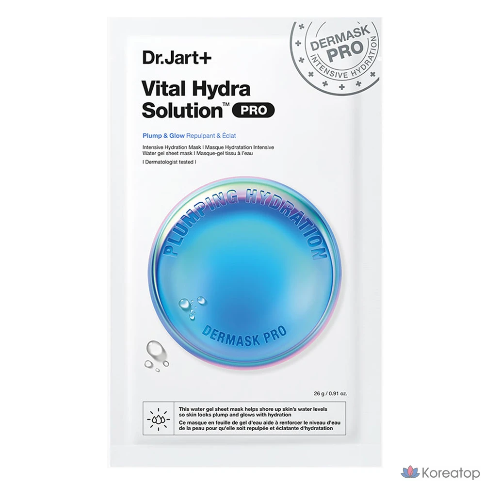 Тканевая маска для лица Dr. Jart+ Dermask Vital Hydra Solution Pro, 26 г, 1 шт.
