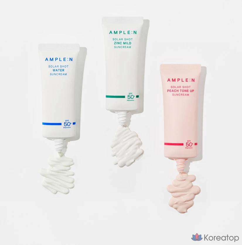 Солнцезащитный крем AMPLE:N Solar Shot Peach Tone Up Sun Cream SPF50+ PA++++, 40 мл, 1 шт.