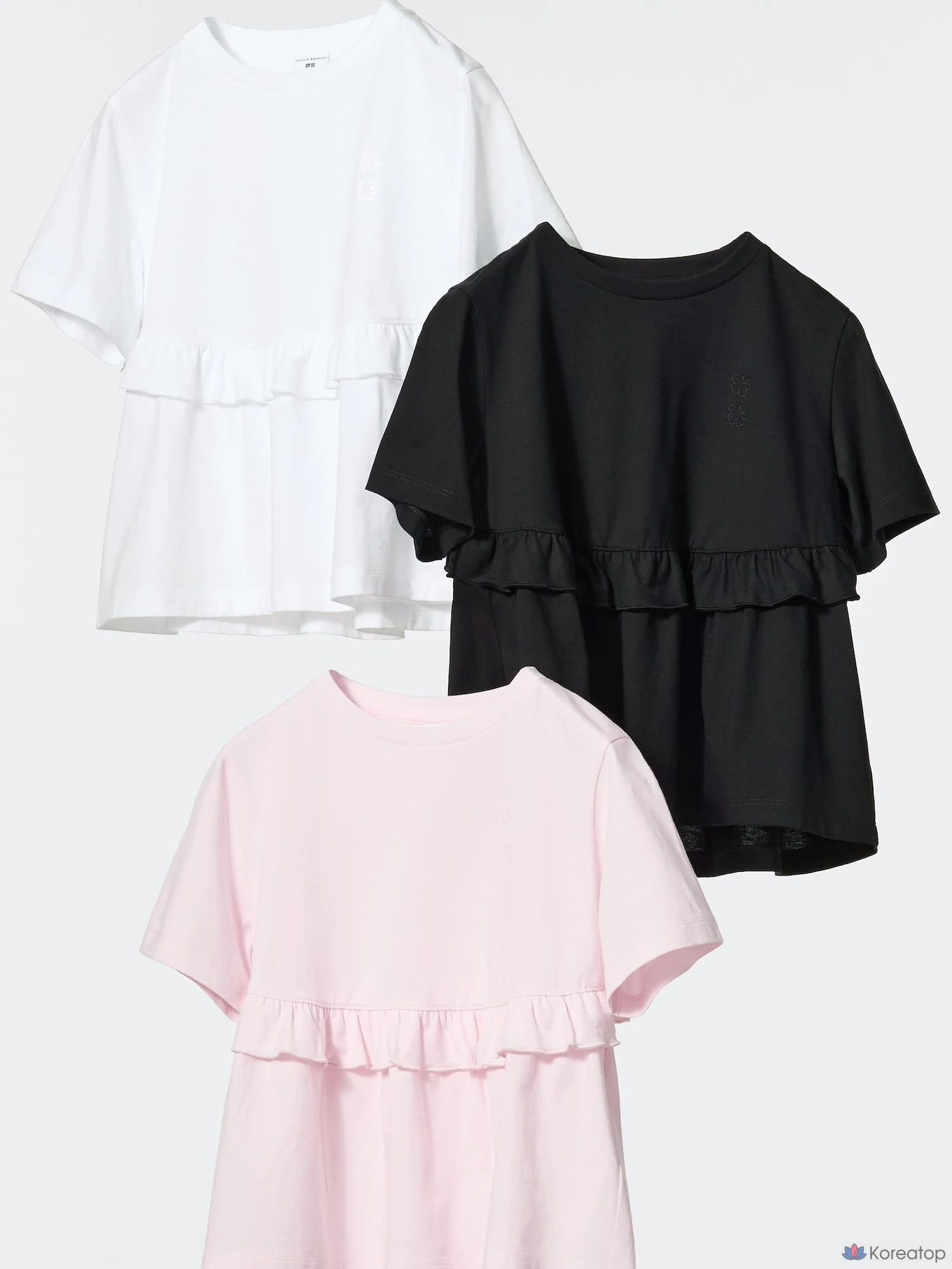 Футболка для девочек Uniqlo Frill T-Shirt