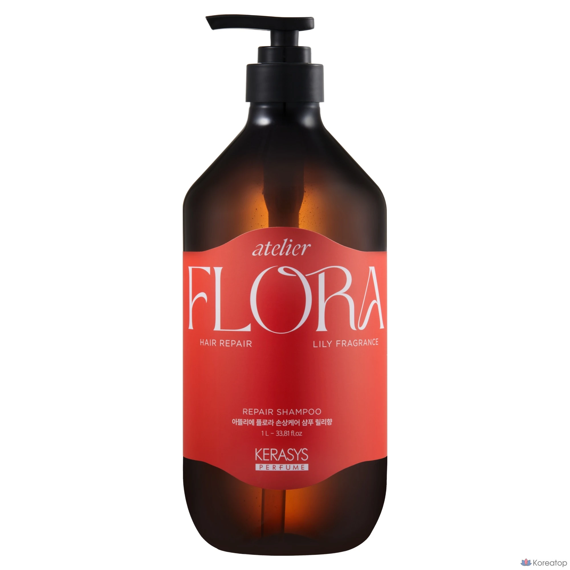 Шампунь KeraSys Perfume Atelier Flora для поврежденных волос, аромат лилии, 1 л, 1 шт.