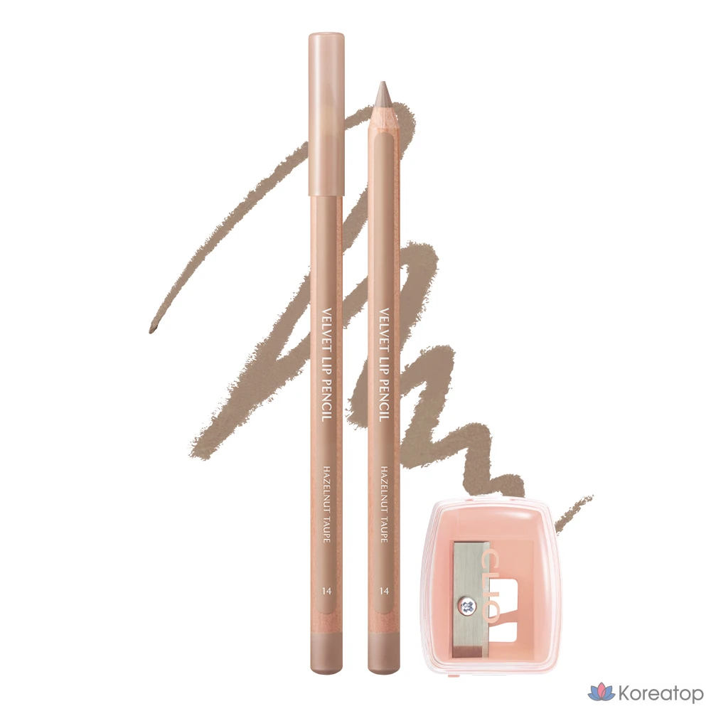 Карандаш для губ Clio Velvet Lip Pencil, оттенок 014 Hazelnut Top, 1.45 г, 1 шт.
