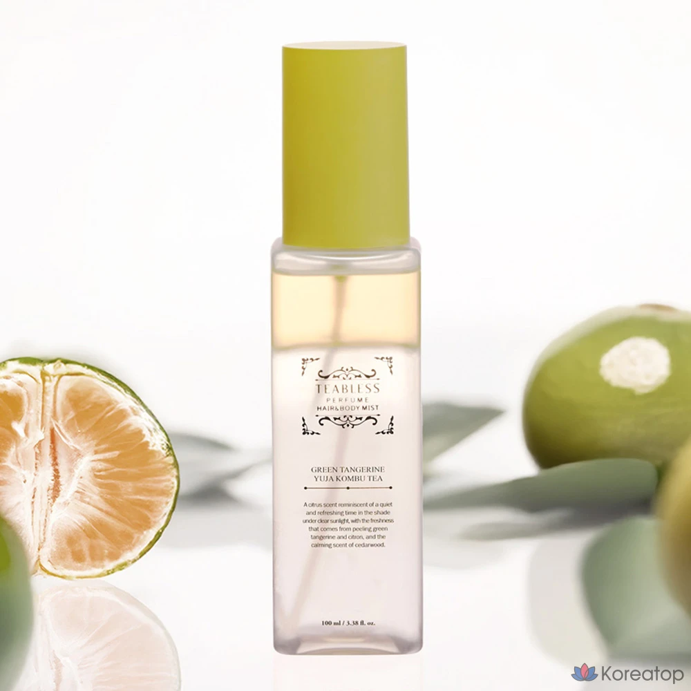 Парфюмированный спрей для волос и тела TEABLESS Kombutee Perfume Hair &amp; Body Mist, оттенок Cheonggyul Yuja, 100 мл, 1 шт.