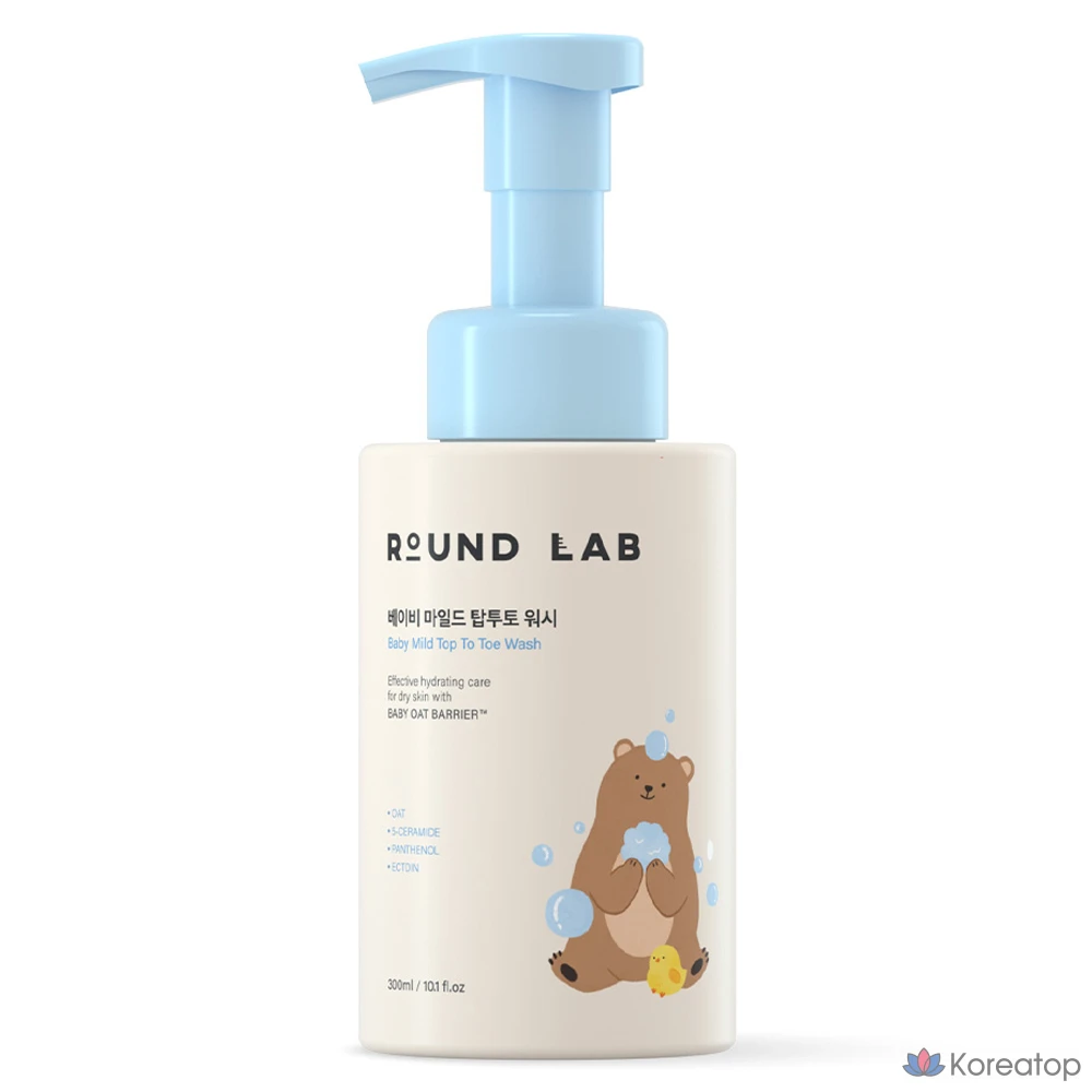 Детское очищающее средство для тела и волос Round Lab Baby Line Mild Top-to-Toe Wash, 300 мл, 1 шт.