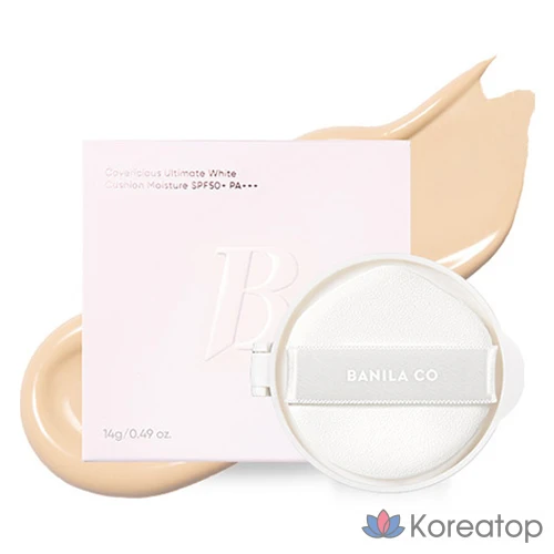 Кушон-основа Banila Co Covericious Ultimate White Moisture Cushion Foundation, оттенок 21 Ivory, 14 г, 1 шт.