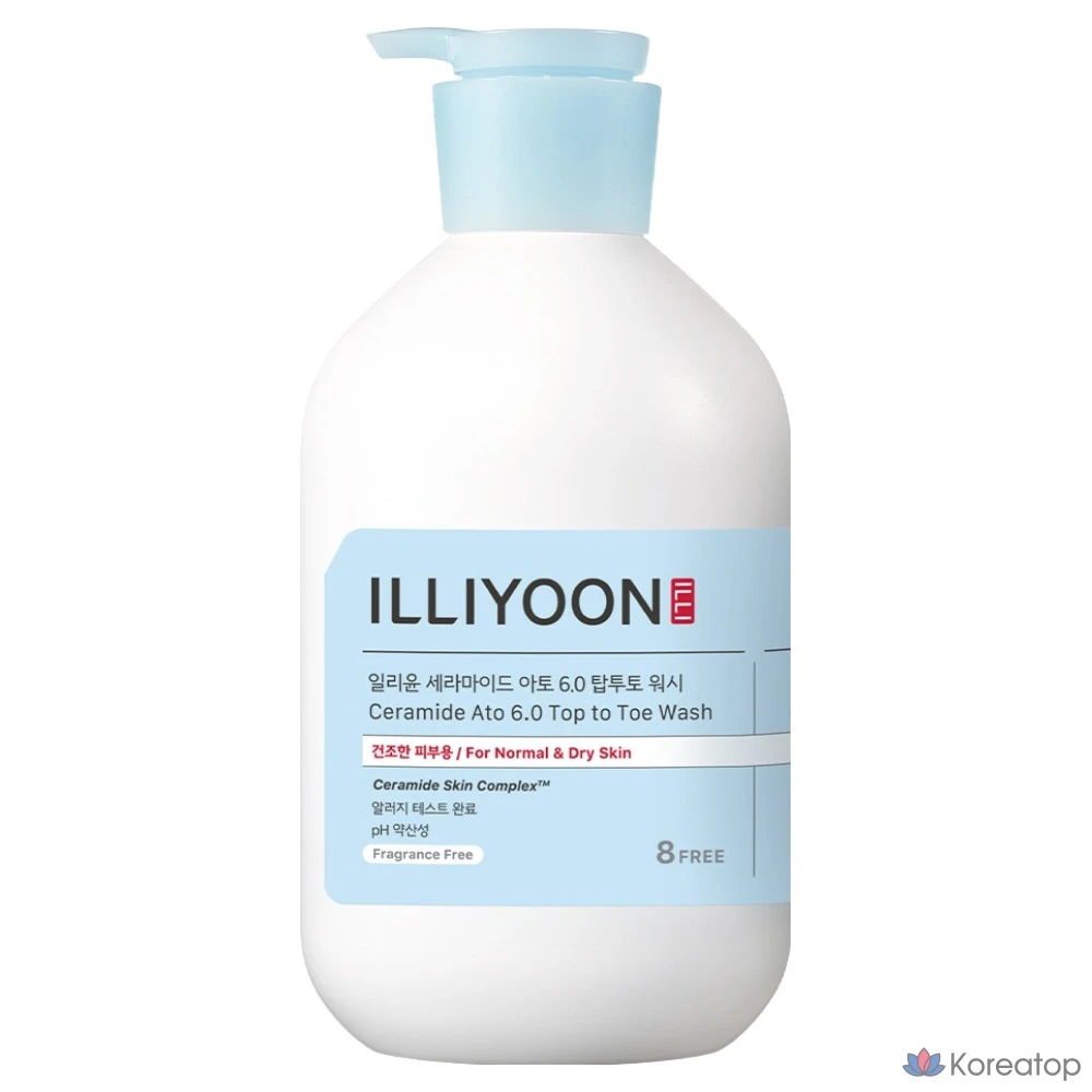 Гель для душа ILLIYOON Ceramide Ato 6.0 Top-to-Toe Body Wash, 1 л, 1 шт.