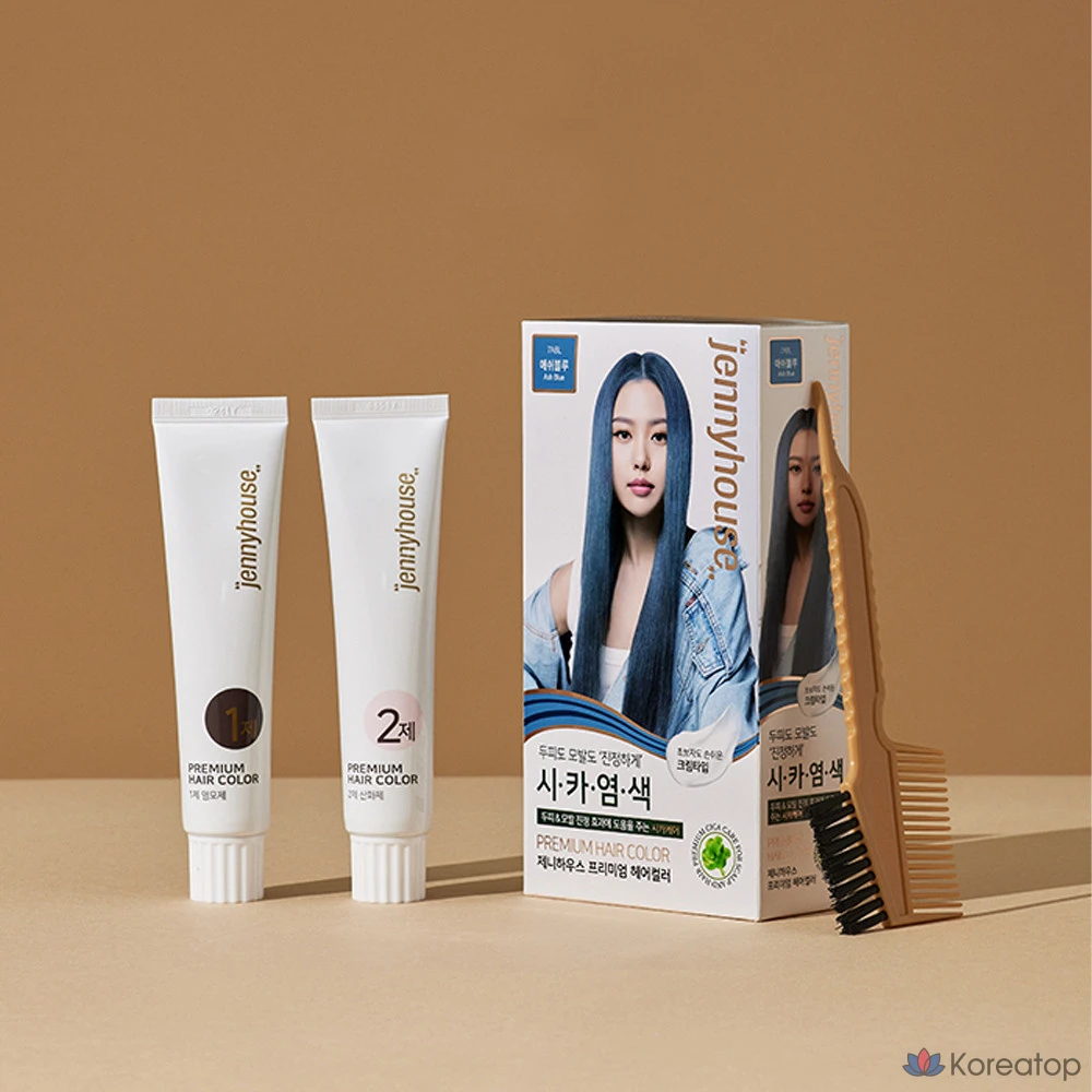 Краска для волос JennyHouse Premium Hair Color, оттенок 7ABL Ash Blue, 1 шт., фото 2