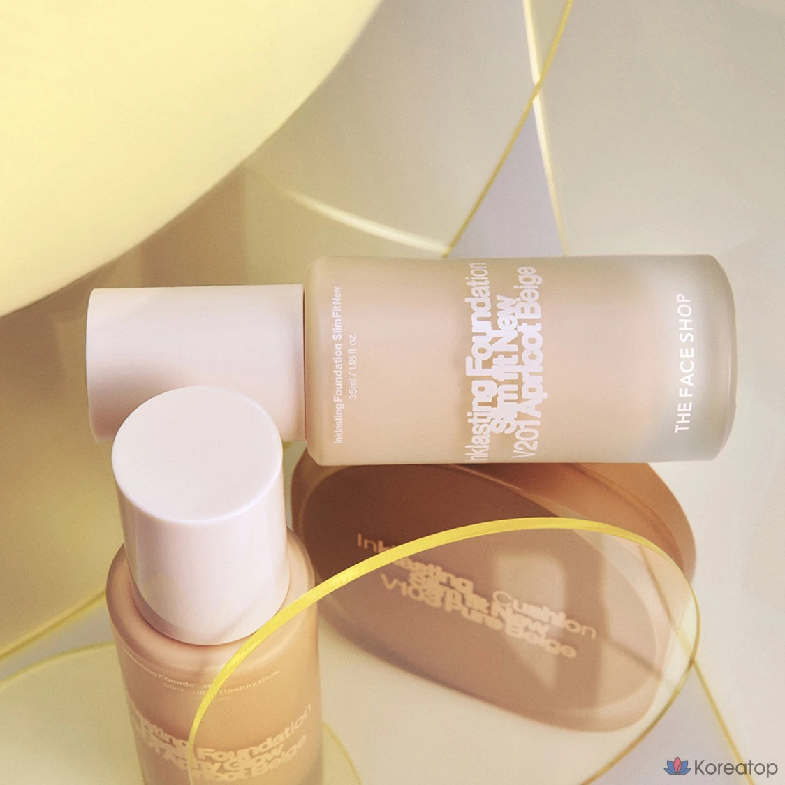 Фундация The Face Shop Ink Lasting Foundation Healthy Glow, оттенок N201 Apricot Beige, 1 шт., фото 5
