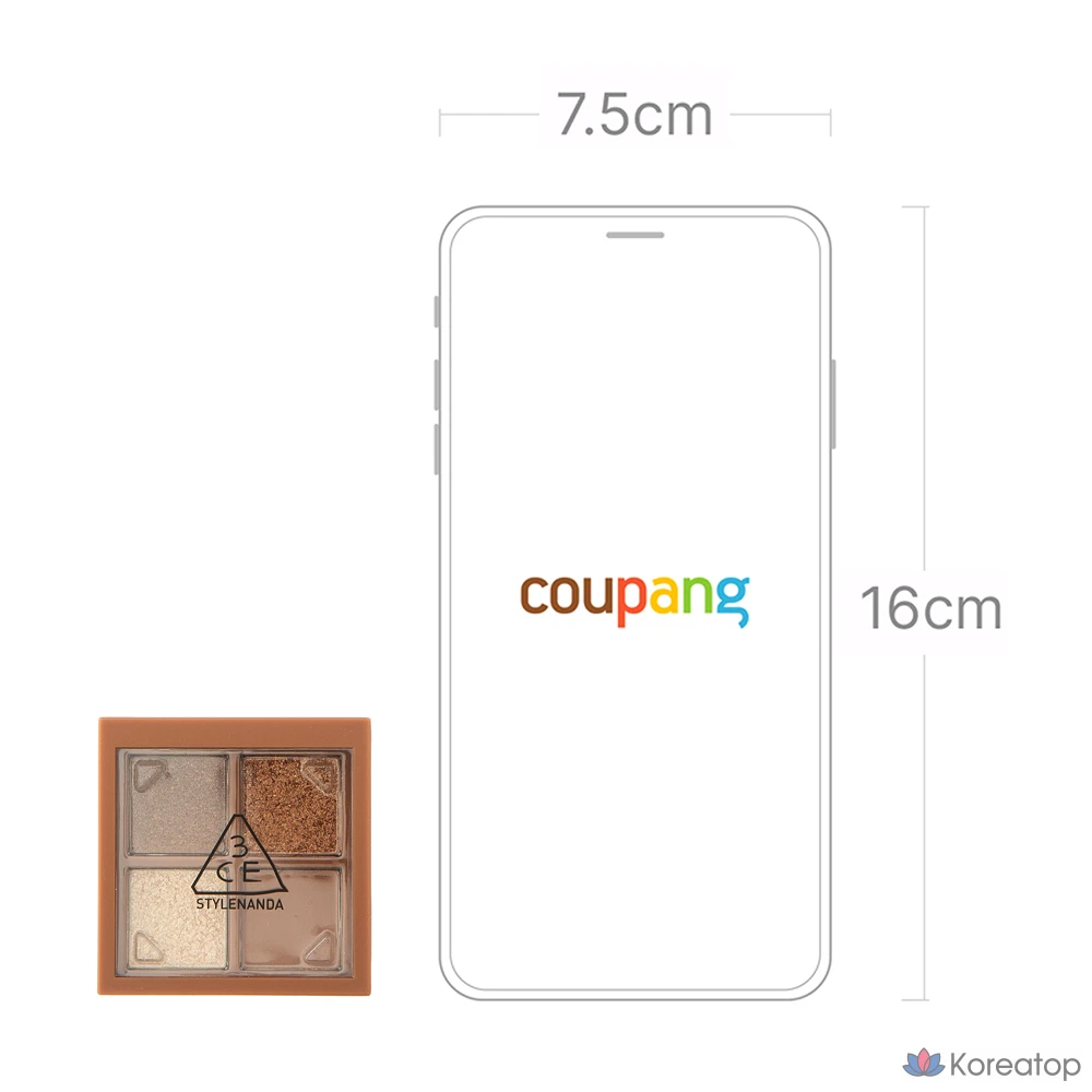 Палитра теней для век 3CE Mini Multi Eye Color Palette, оттенок Casual Talk, 1 шт., фото 6