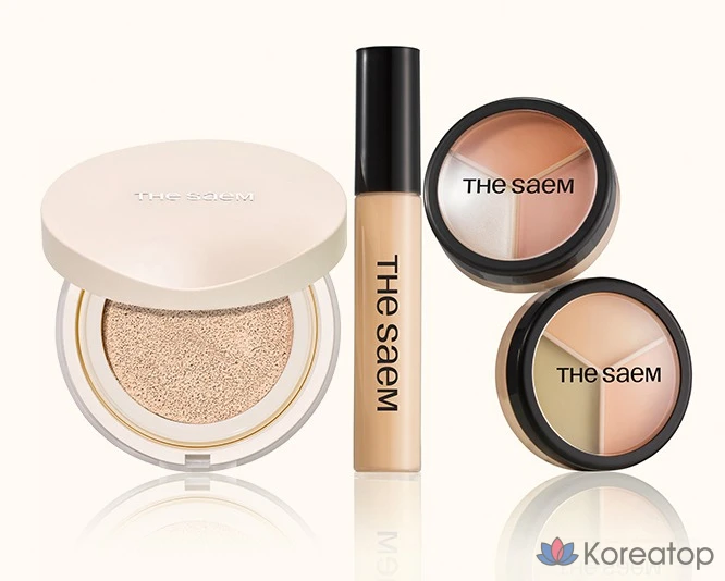 Консилер The Saem Cover Perfection Triple Pot Concealer, оттенок 04 Tone-up Beige, 13.2 г, 1 шт., фото 10