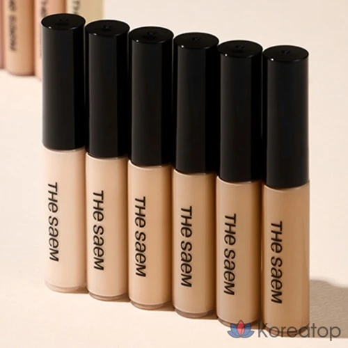 Консилер The Saem Cover Perfection Tip Liquid Concealer, оттенок Ice Beige, 6.5 г, 1 шт., фото 9