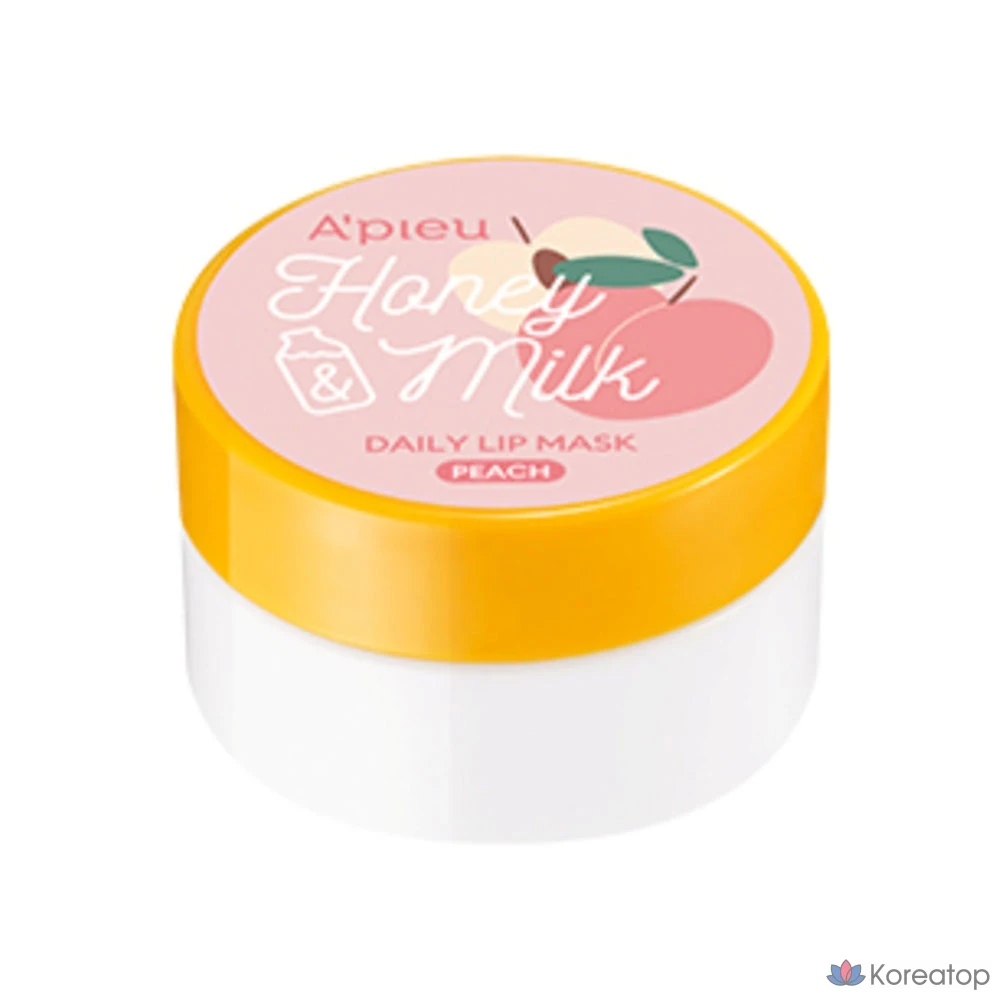 Бальзам для губ A'Pieu Honey & Milk Daily Lip Mask, оттенок Peach, 6 г, 1 шт.