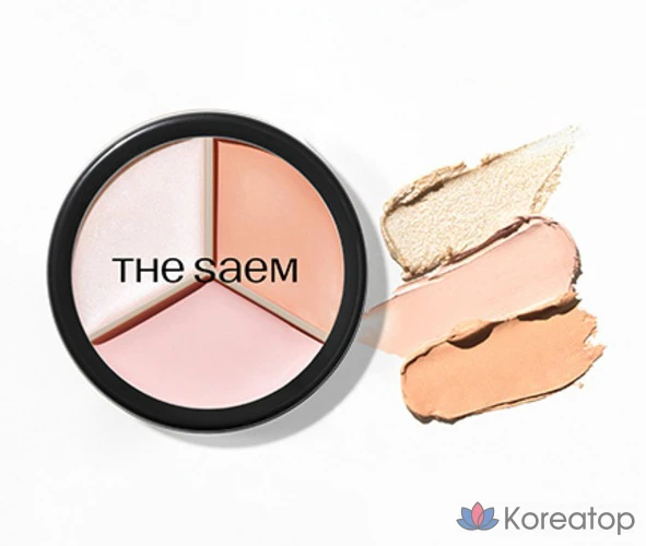 Консилер The Saem Cover Perfection Triple Pot Concealer, оттенок 05 Dark Up Beige, 13 г, 1 шт., фото 2