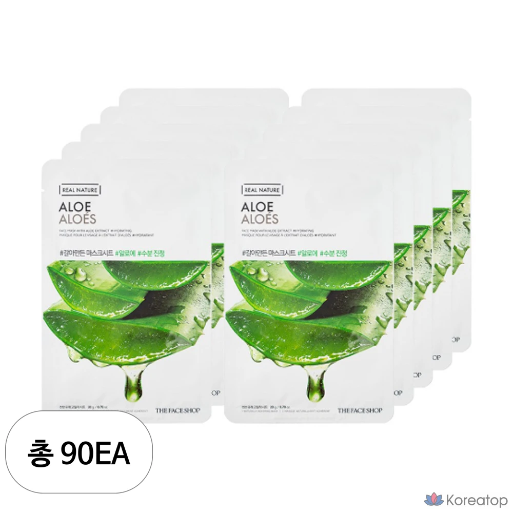 Тканевая маска для лица The Face Shop Real Nature Aloe Mask Sheet, 90 шт.