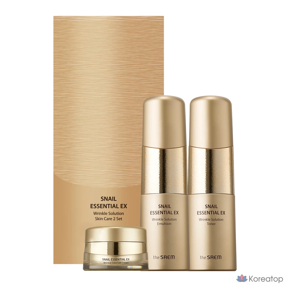 Набор для ухода The Saem Snail Essential EX Wrinkle Solution Skin Care 2-piece Set, 1 шт.