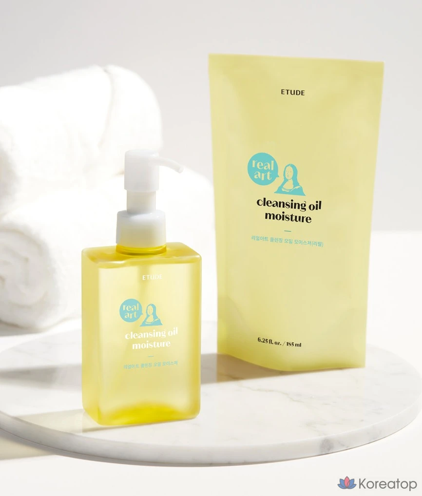 Набор для умывания Etude House Real Art Cleansing Oil Moisture (185 мл + 185 мл), 1 шт.
