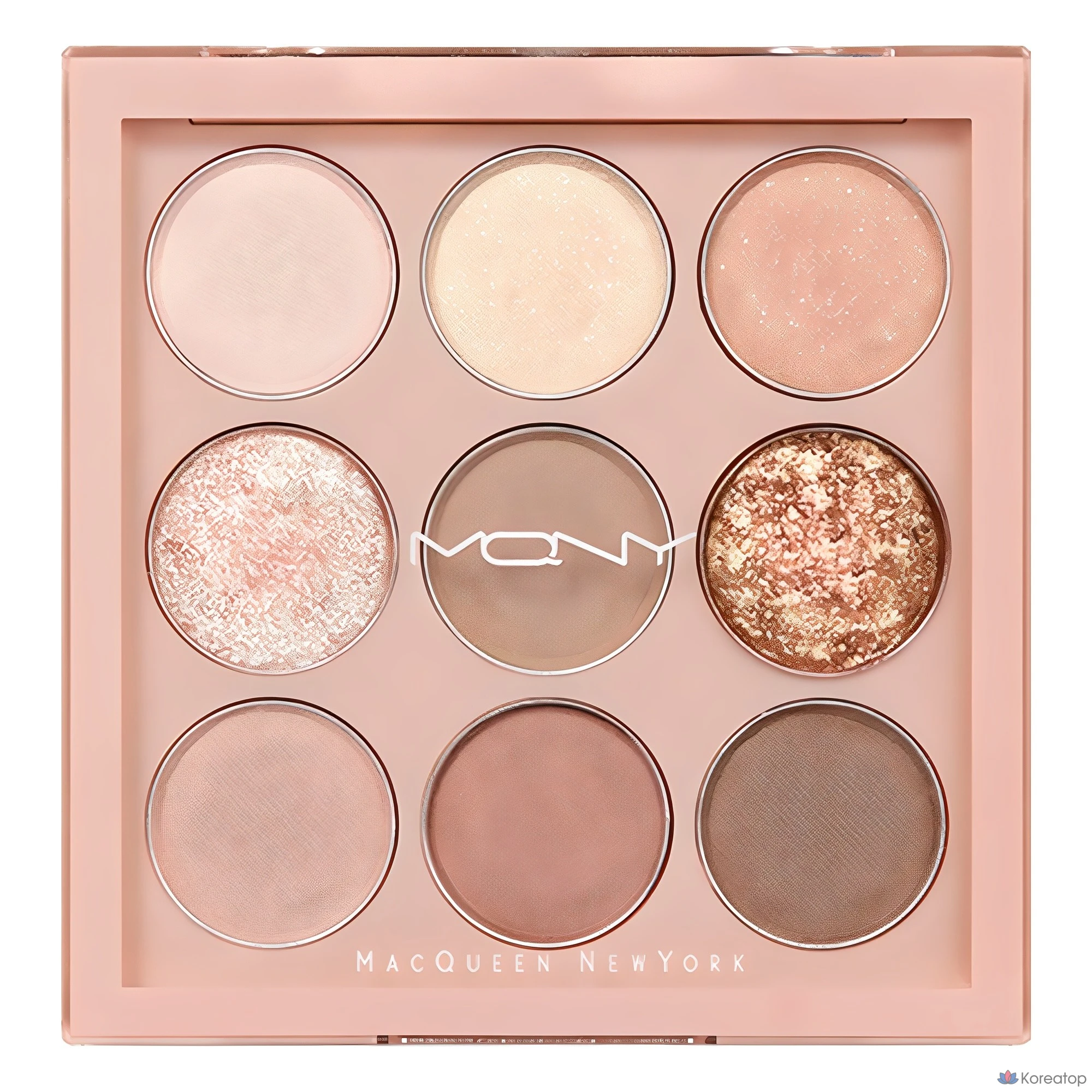 Тени для век Mqny 1001 Tone-on-Tone Shadow Palette Pro 9 Pan, оттенок Nude Mood, 1 шт.