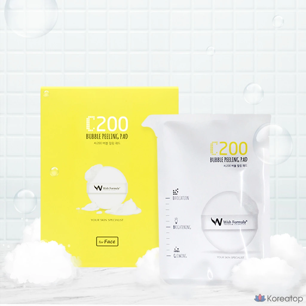Пилинг-пэды Wish Formula C200 Bubble Peeling Pad, 4 шт.