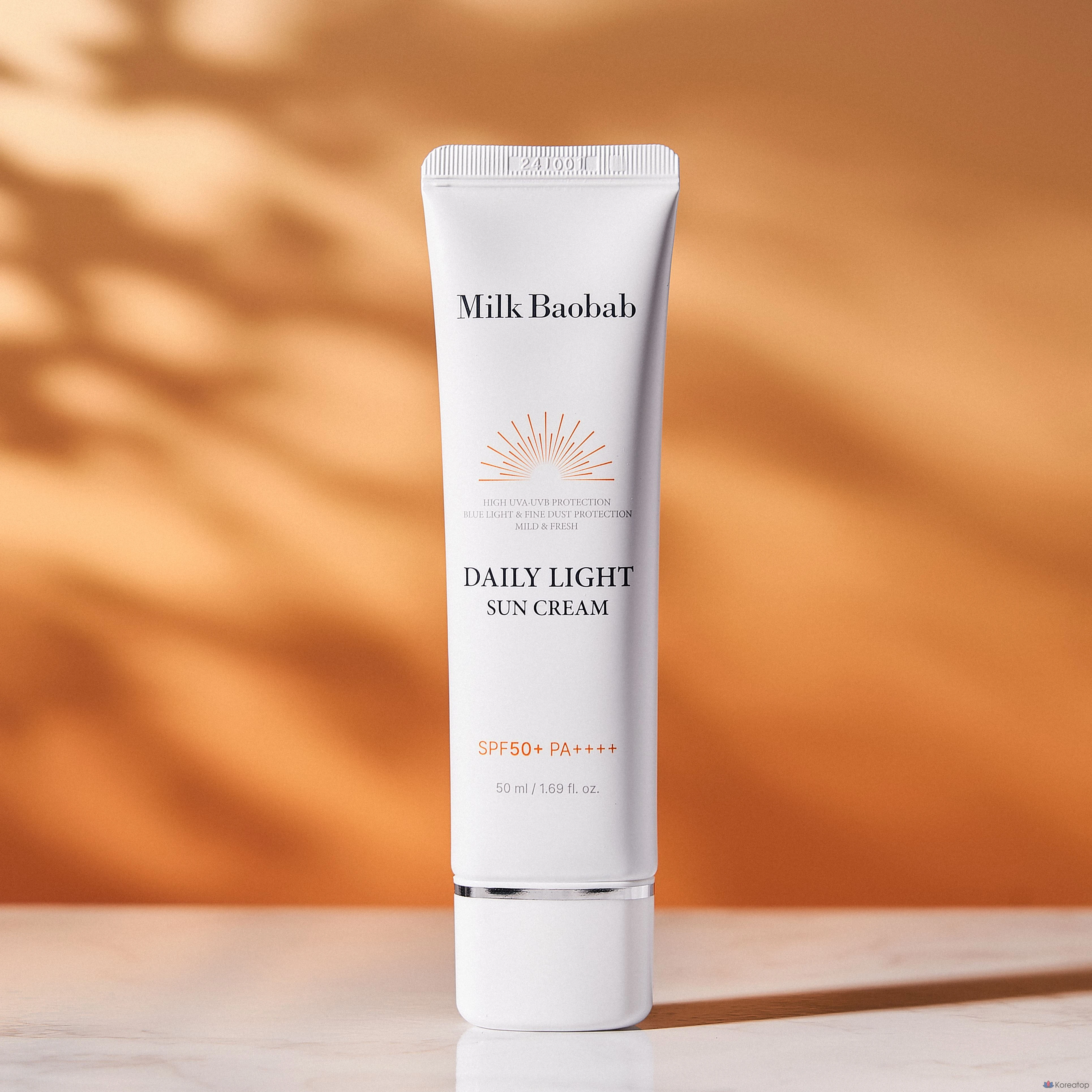 Солнцезащитный крем Milk Baobab Daily Light Sun Cream SPF50+ PA++++, 50 мл, 1 шт.