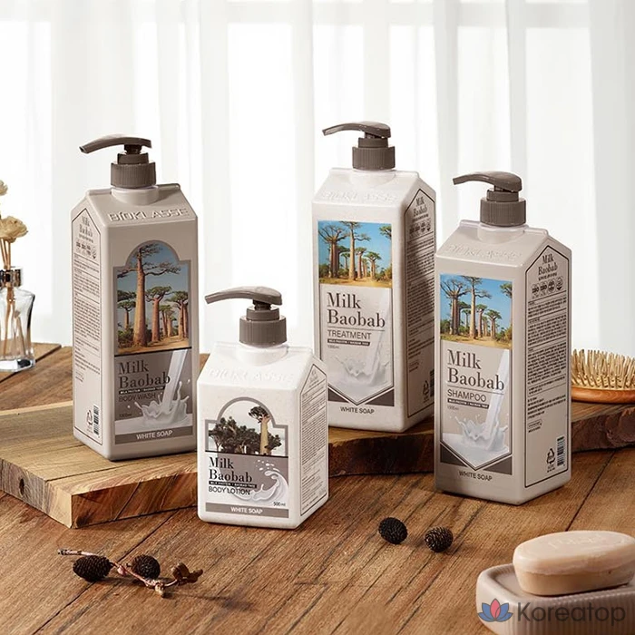 Гель для душа Milk Baobab White Soap Scent, 1 л, 1 шт.