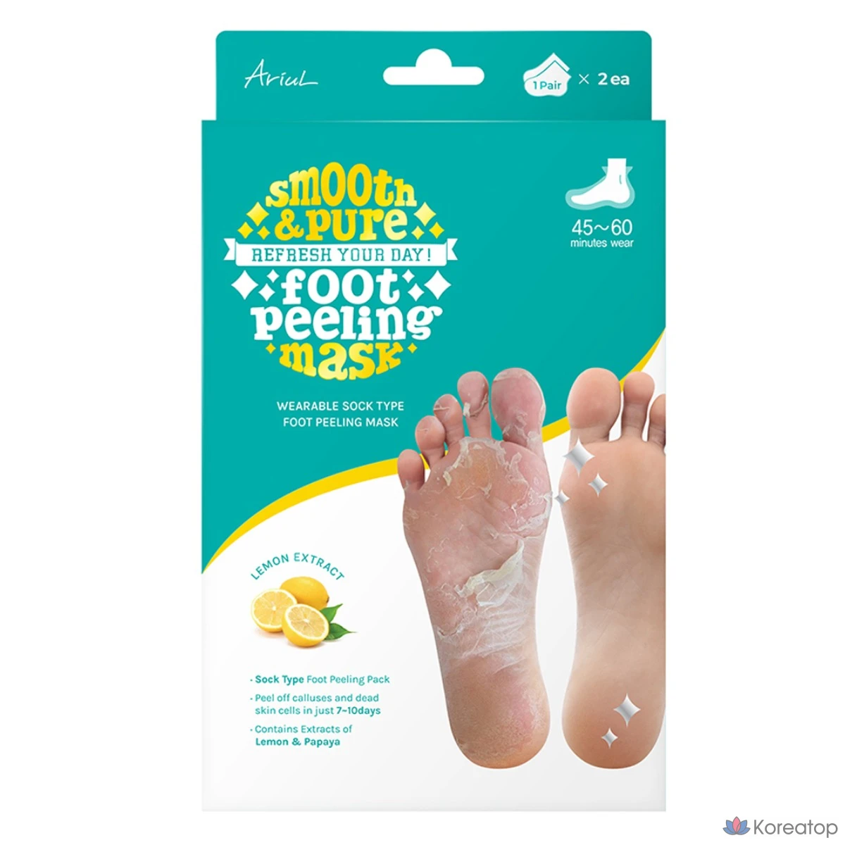Пилинг для ног Ariul Smooth &amp; Pure Foot Peeling Mask, 68 г, 2 шт.