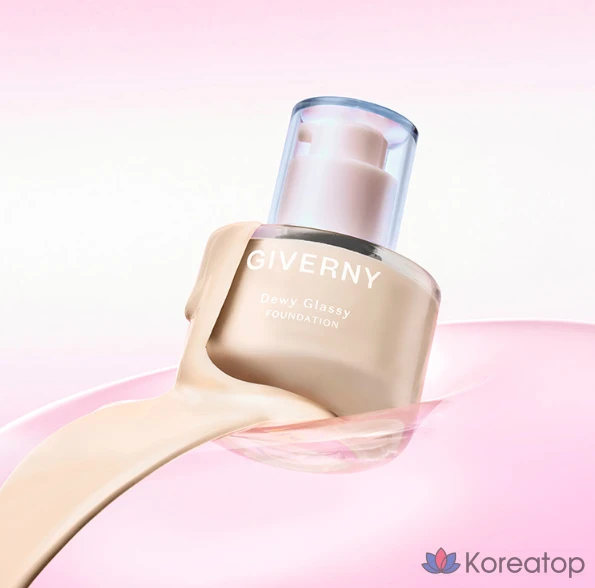 Фундация Giverny Dewy Glassy Foundation, оттенок 25NW Tan Beige, 30 мл, 1 шт., фото 4